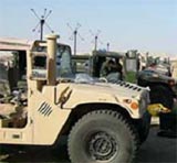 Vehicles equipped with Boomerang anti-sniper echo location system