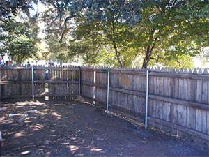 Picture taken from behind the grassy knoll fence