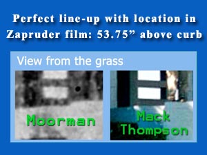 Figure 21. Moorman photo vis a vis photo taken 53.75 inches above curb