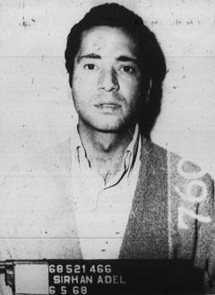 LAPD mugshot of Adel Sirhan