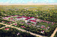 Bird's-eye view of Ambassador Hotel complex