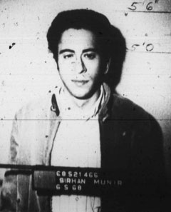 LAPD mugshot of Munir Sirhan