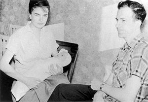 Lee Oswald with Marina and Baby June