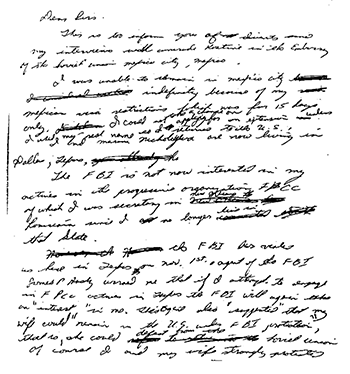 Handwritten version of 