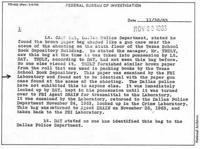 Alternate 11/30/63 FBI report discovered in National Archives
