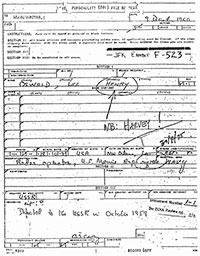 Ann Egerter opened a 201 file on Lee Henry Oswald