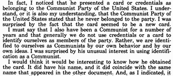 The Cuban consuls were stunned by Oswald's Communist Party card