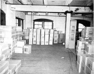 The alleged sniper's nest in the southeast corner of the sixth floor