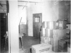 Vestibule door on second floor landing