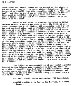 Warren C. DeBrueys, Bombing Raid Investigative Report