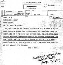 CIA cable of 11/28/63