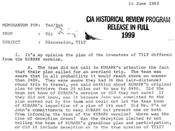 Internal JMWAVE memorandum, Discussion TILT