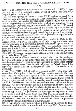 House Select Committee on Assassinations, Volume X, Section IX, Overview of the DRE group