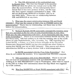 Garrison Committee Inquiries from the Justice Department