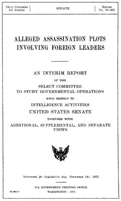 Church Committee Interim Report, Section 3, 140