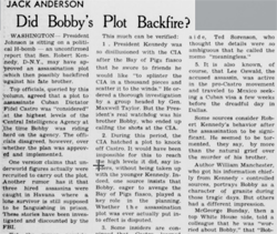 Jack Anderson, Did Bobby’s Plot Backfire?