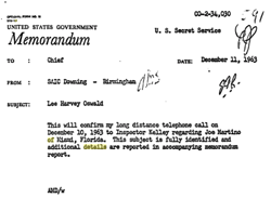 John Martino, Details of Investigation