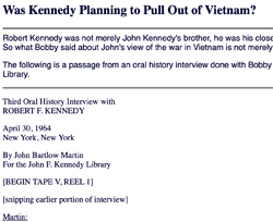 Third Oral History Interview with Robert F. Kennedy