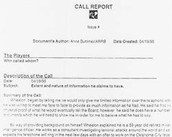 ARRB Call Report of Anne Buttimer to Wheaton