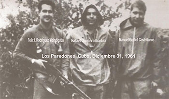 Felix Rodriquez (left) with Rafael Quintero and Manuel Guillot