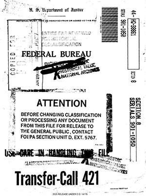 Cover page of FBI MURKIN volume
