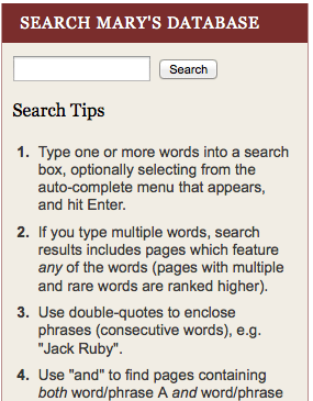 search sidebar