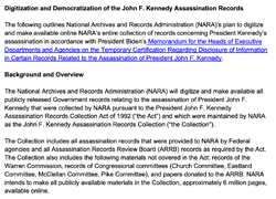 JFK Collection digitization plan