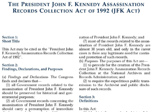1992 JFK Records Act