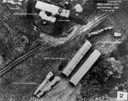Low-level photograph of nuclear missile construction site at San Cristobal, Cuba, 25 Oct 1962.