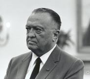 egendary FBI Director J. Edgar Hoover, whose agency assumed primary responsibility for the investigation of President Kennedy's murder, 24 Jul 1967.