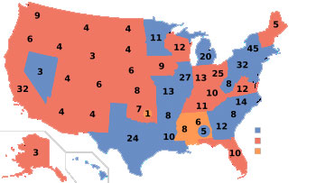 1960 Electoral College map