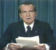 Richard Nixon resigns