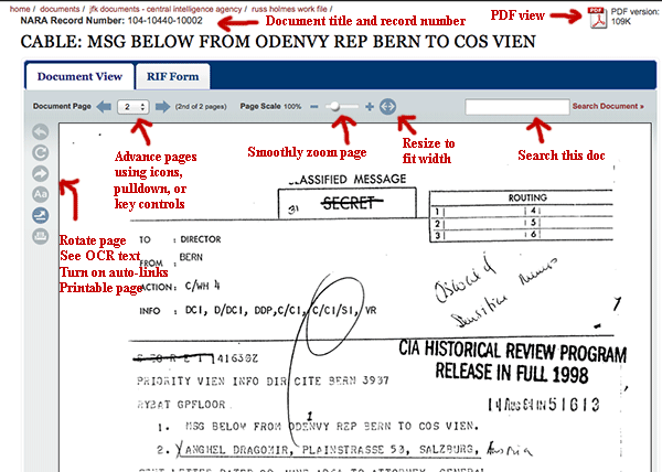 document view page, large