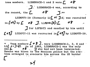 A redacted page
