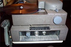 Gray Audograph Disc Recorder like the one used by DPD to record channel two radio traffic