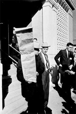 Paper bag being carried from TSBD
