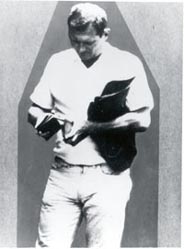 Photograph of an unidentified individual captured on photosurveillance cameras outside the Soviet Embassy in Mexico City in the fall of 1963.