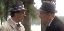 Scene from the film JFK with Kevin Costner as Jim Garrison.
